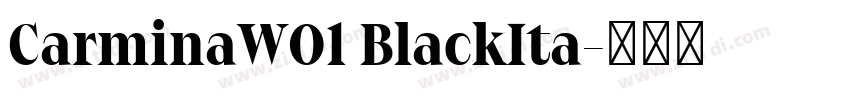 CarminaW01 BlackIta字体转换